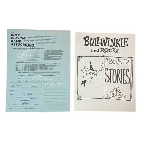 NOB Vintage 1988 "BULLWINKLE AND ROCKY Role Playing Party Game" SEALED OPEN BOX - Picture 15 of 16